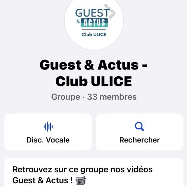 Groupe WhatsApp - ULICE
